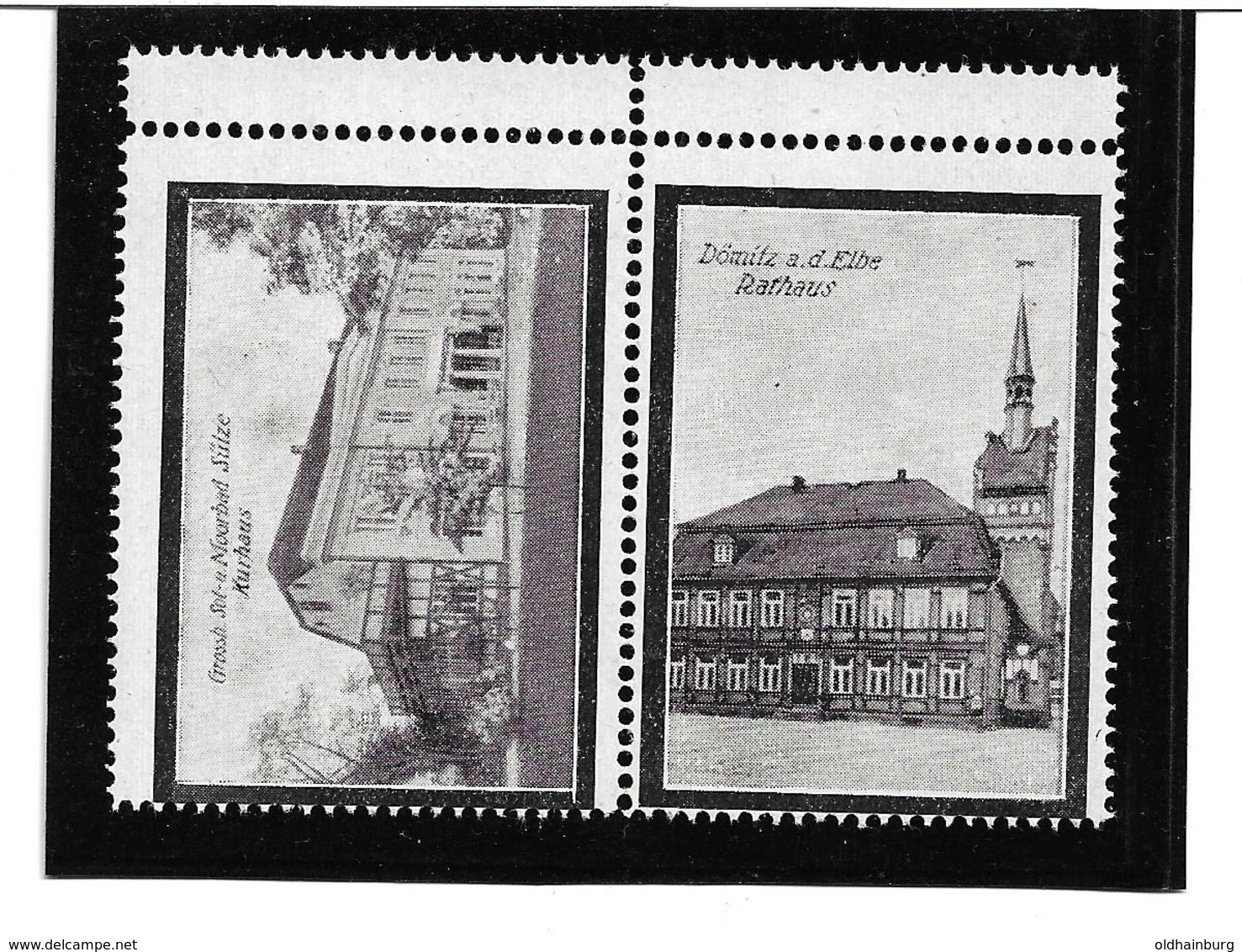 4105k: Vignetten- Reklamemarken Dömitz An Der Elbe, ** Aus Ca. 1912 - Dömitz