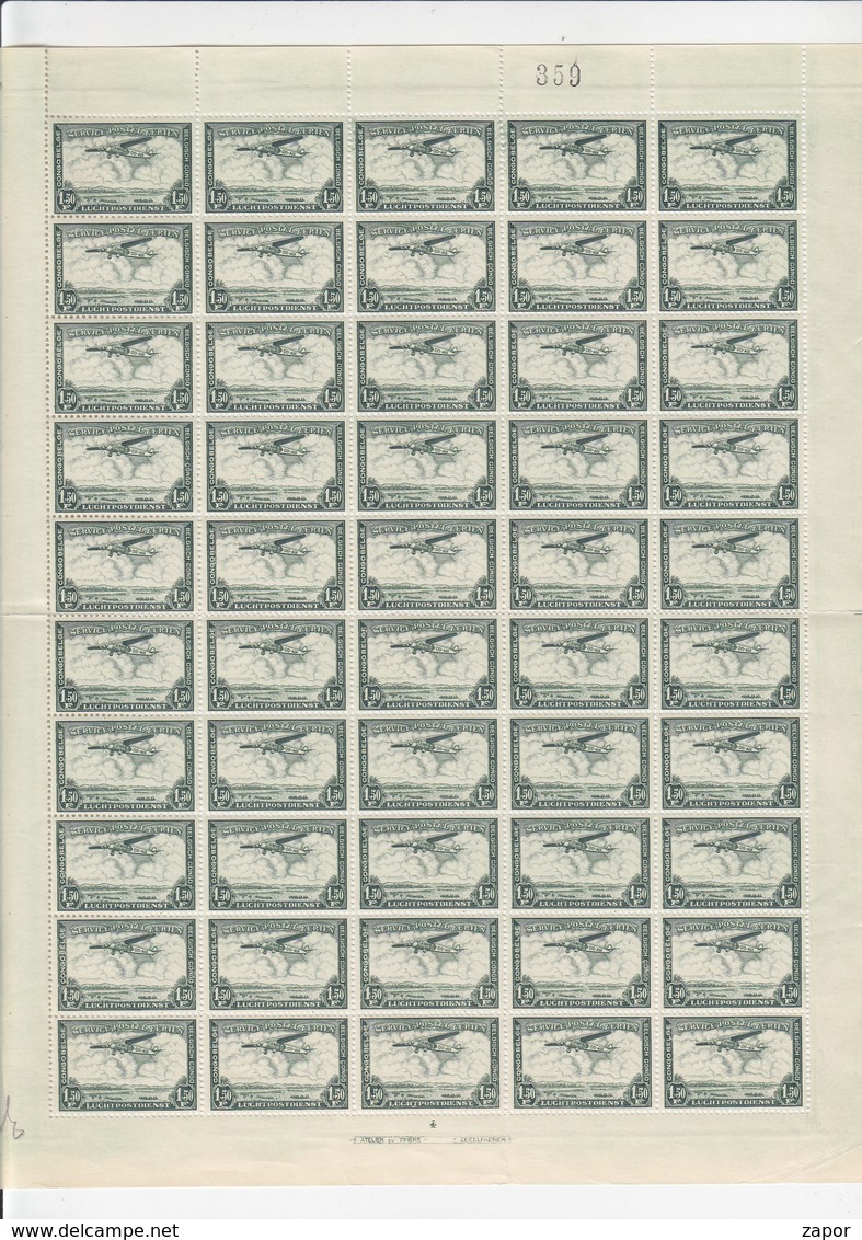 PA9 - Landschap Met Vliegtuig - 1934 - 1,5 F - 2 Vellen - Unused Stamps