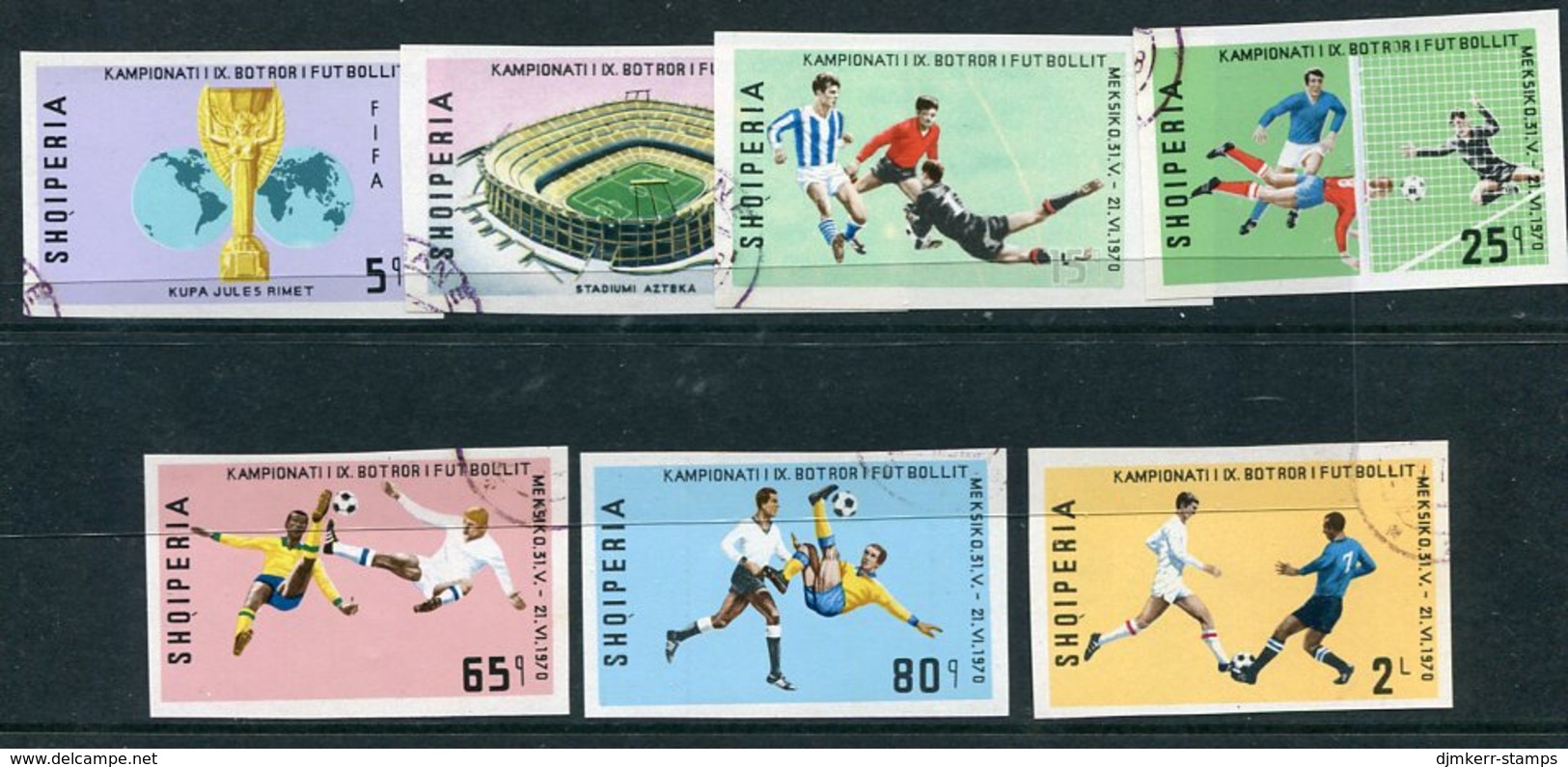 ALBANIA 1970 Football World Cup Imperforate Used.  Michel 1418-24B - Albanien