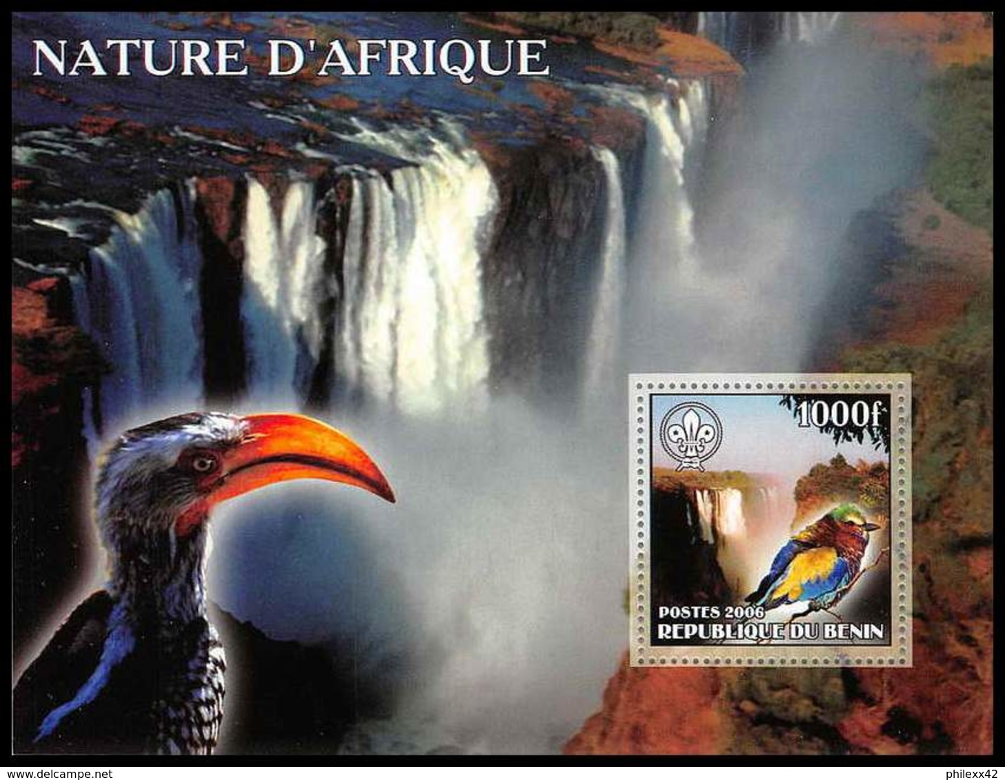 1106 Bloc Oiseaux (bird Birds Oiseau) Neuf ** MNH Tirage Privé Vignette Scout (scouting - Jamboree) 2006 - Benin – Dahomey (1960-...)