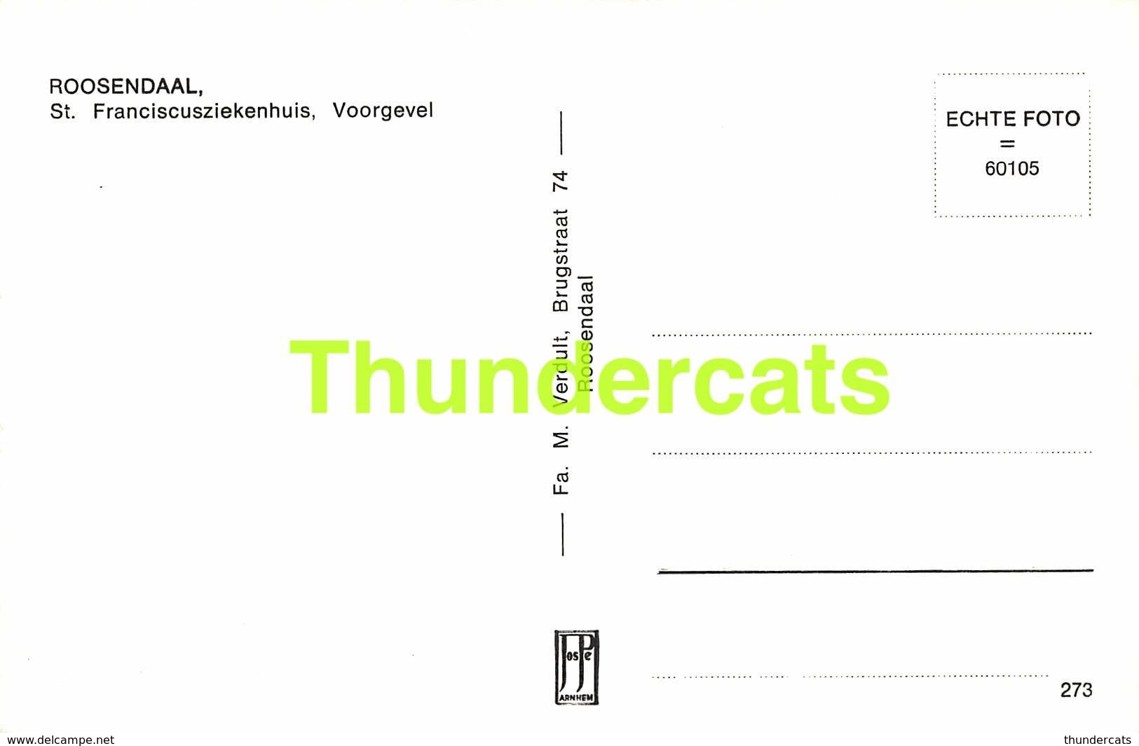 CPA ROOSENDAAL ST  FRANCISCUSZIEKENHUIS VOORGEVEL - Roosendaal