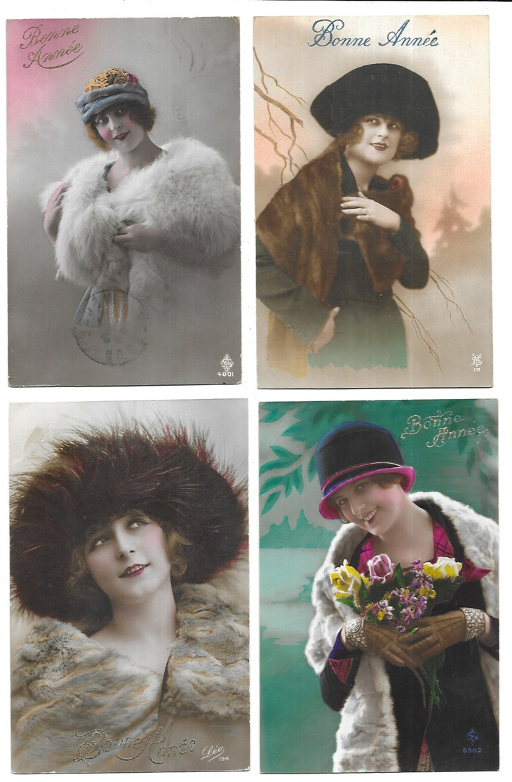 Femmes Lot 40 Cpa Femmes Avec Chapeaux - 5 - 99 Cartes