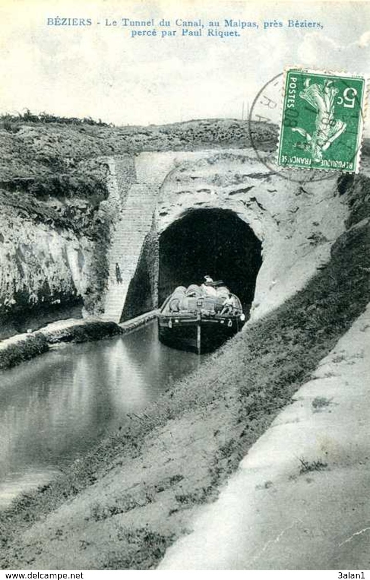BEZIERS  = Le Tunnel Du Canal , Au Malpas   1265 - Beziers