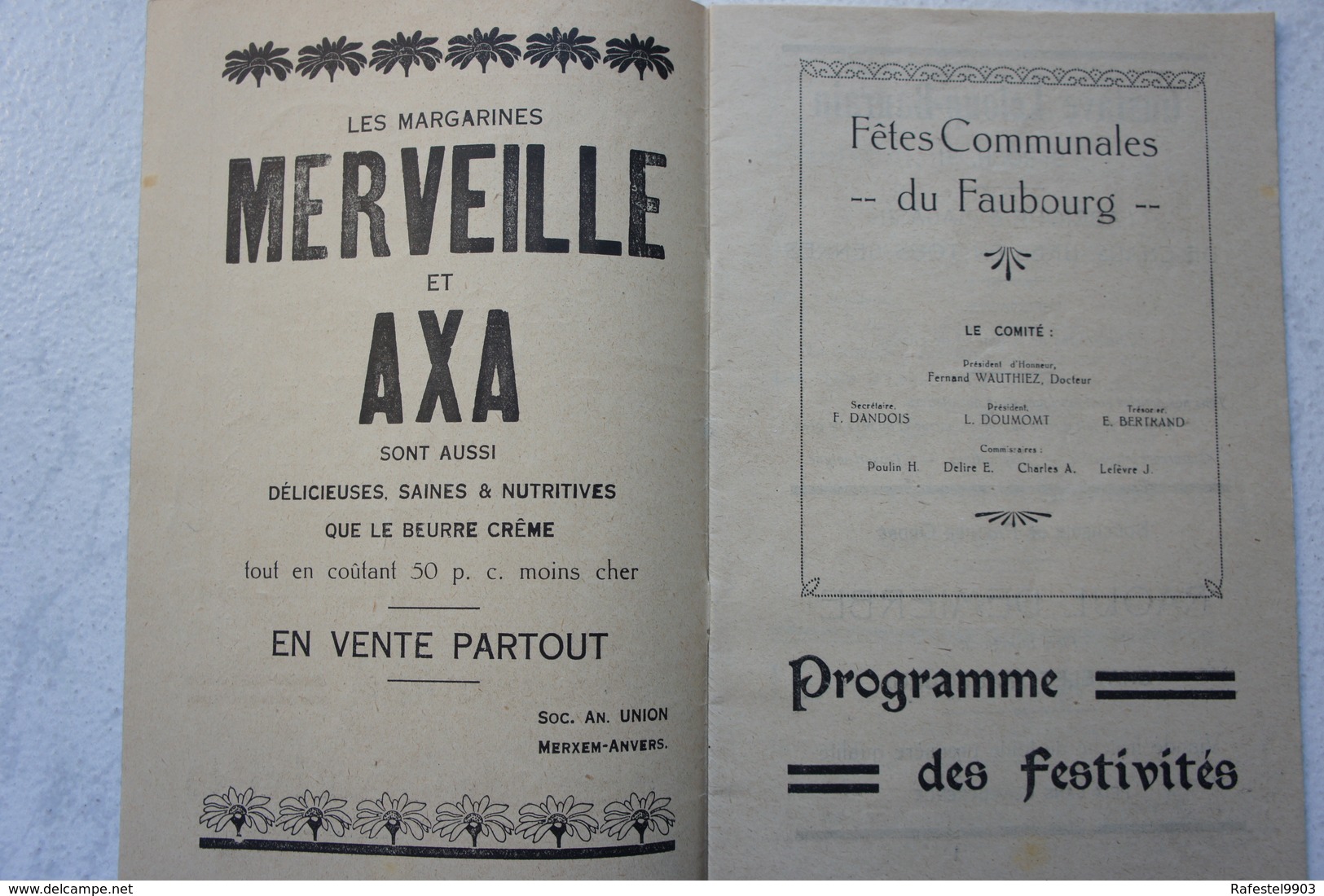 Programme CHATELET Bouffioulx Châtelineau Fêtes Communales Du Faubourg Du 17 Au 25 Juillet 1926 Publicity FORD - Non Classés