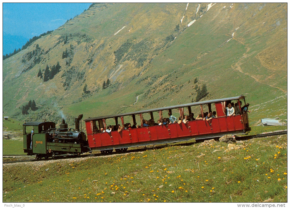 AK Eisenbahn Brienzer Rothornbahn Brienz-Rothorn-Bahn BRB Planalp Schweiz SUI Zahnradbahn Chemin De Fer à Crémaillère - Eisenbahnen