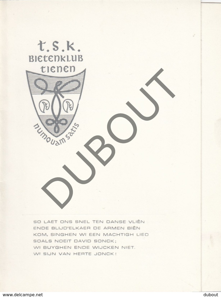 TIENEN T.S.K.Bietenklub Tienen Tiense Studentenclub  - Uitnodiging Dansavond (R592) - 1900 – 1949