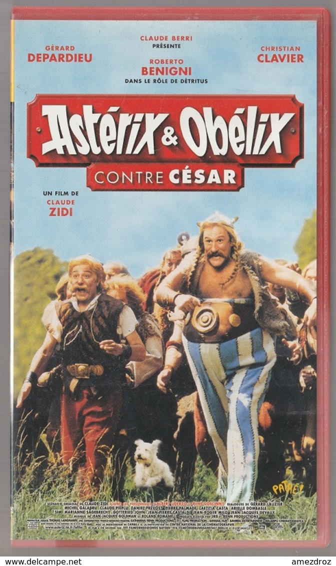 Astérix Cassette VHS Astérix Et Obélix Contre César Boitier Rouge 15 0500 Sur Tranche - Kassetten & DVD