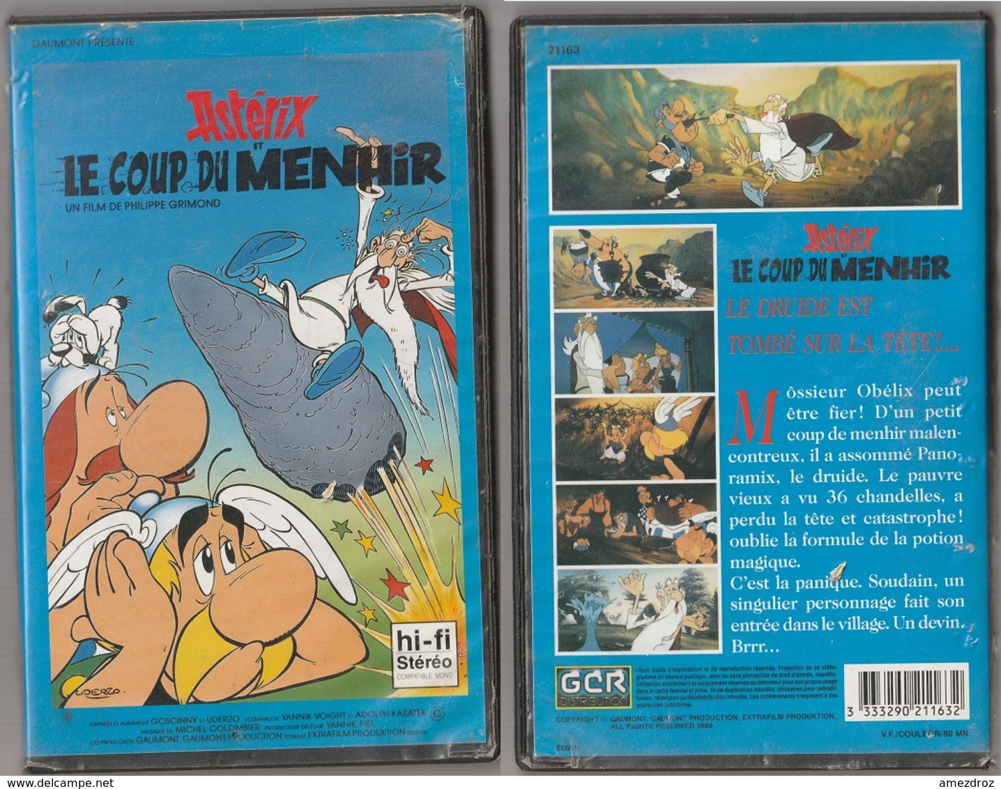 Astérix Cassette VHS Le Coup Du Menhir Jaquette Piquée - Kassetten & DVD