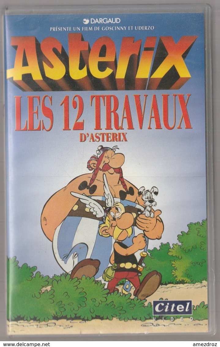 Astérix Cassette VHS Les 12 Travaux D'Astérix Citel 7946 15 Sur La Tranche - Video & DVD