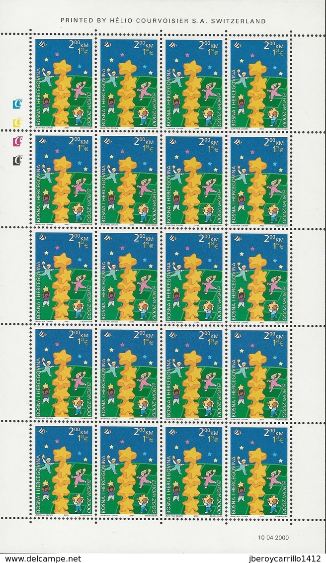 2000 - BOSNIA I HERZEGOVINA SARAJEVO - EUROPA-CEPT 2000 - TEMA ANUAL " EUROPA 2000 ".- SHEET Of 20 STAMPS- MNH *** - 2000