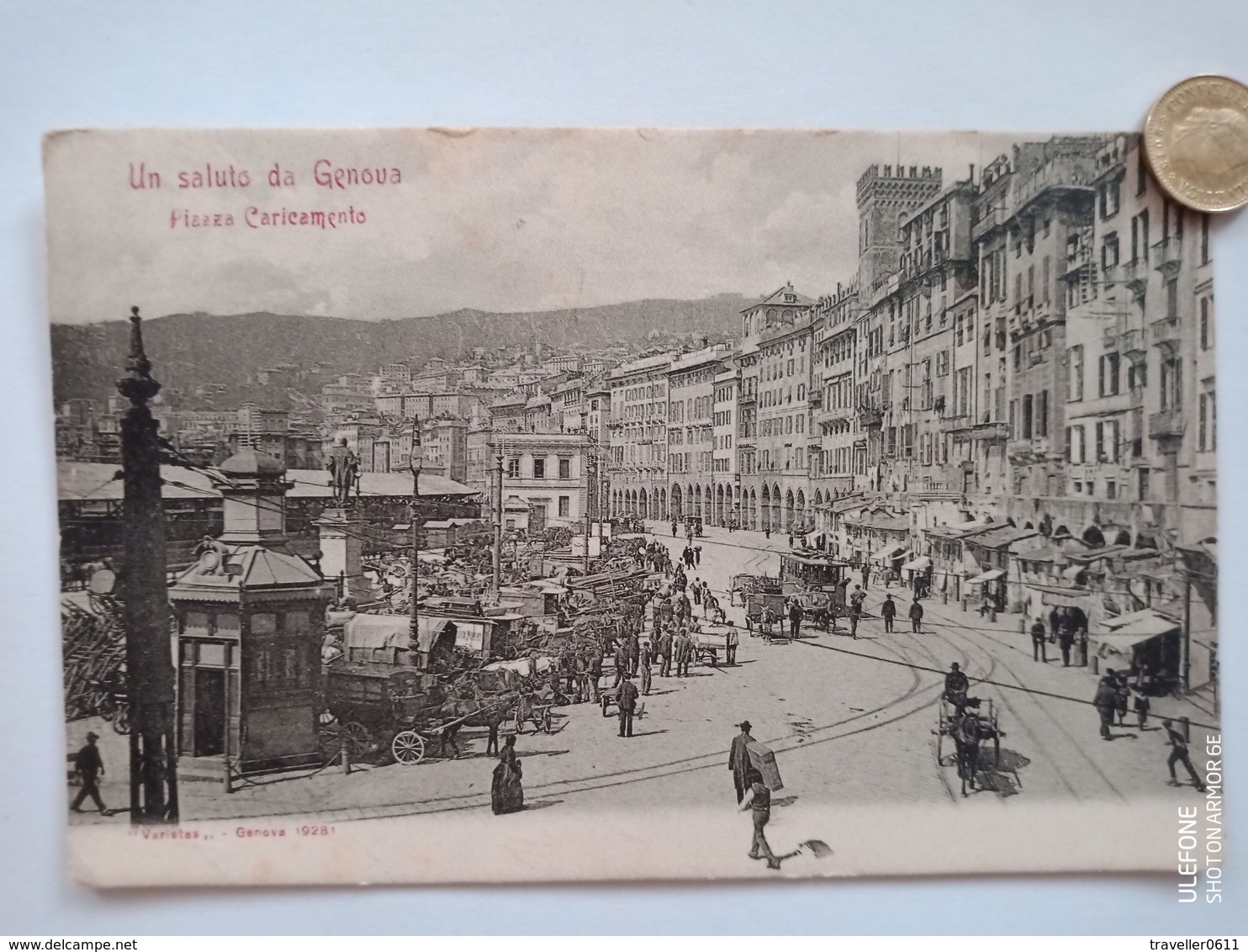 Genova, Genua, Piazza Caricamento, 1905 - Genova (Genoa)