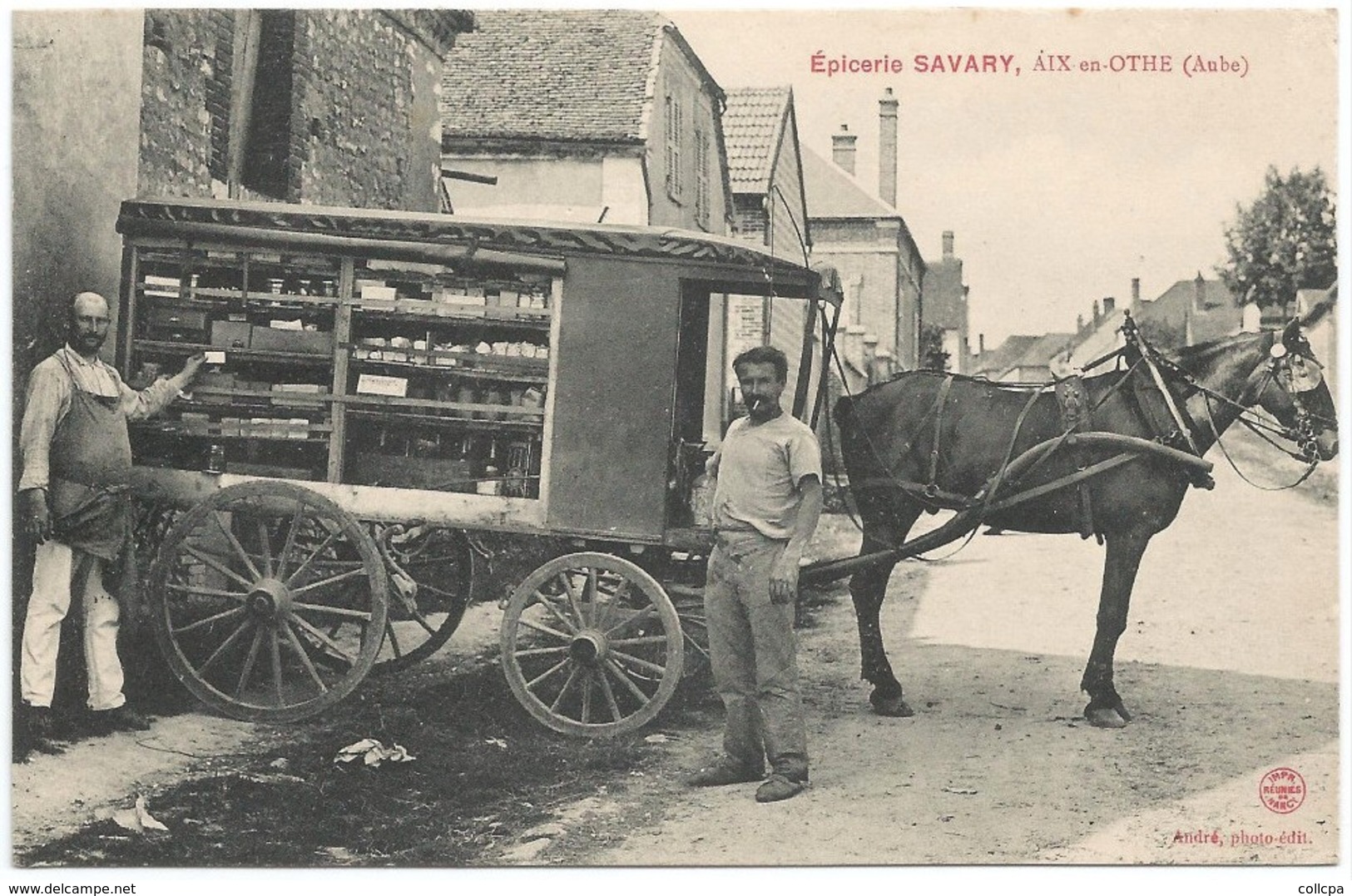 10 AIX EN OTHE EPICERIE SAVARY ATTELAGE TGP - Autres & Non Classés