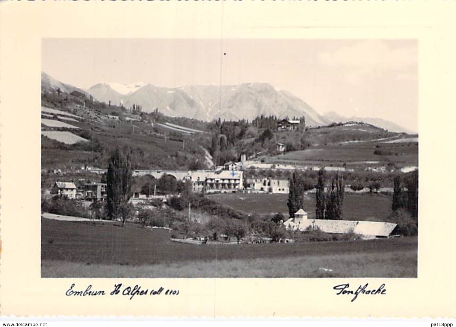 05 - EMBRUN : Pontfrache - CPSM Photo Dentelée Noir Blanc Grand Format Avec Cadre - CPA  - Hautes Alpes - Embrun