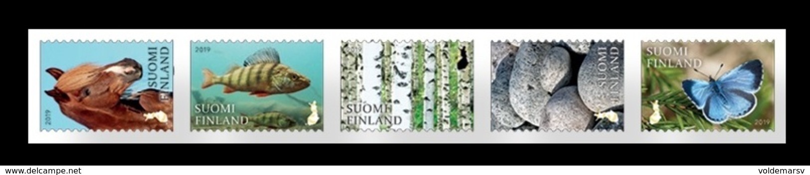 Finland 2019 Mih. 2654/58 Flora And Fauna. Finland Nature Signs (II). Horse. Fishes. Birch Trees. Butterfly MNH ** - Nuevos