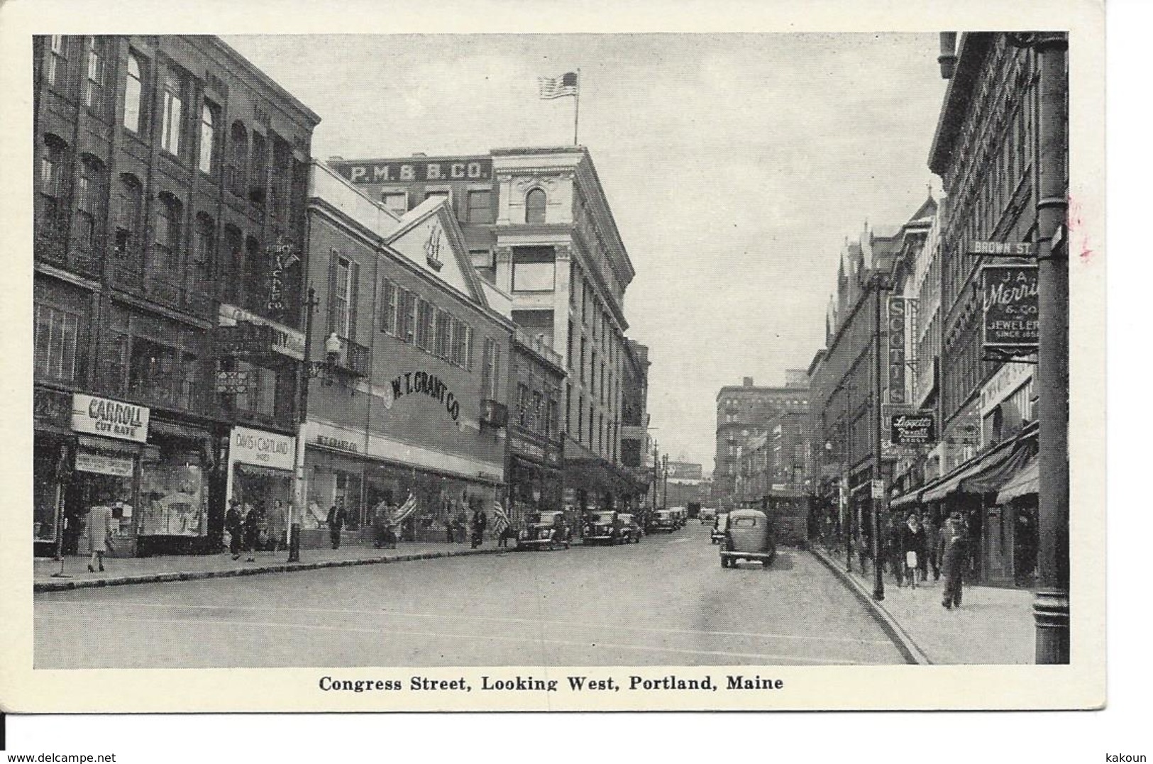 Congress Street, Looking West, Portland, Maine, Portland News Co. Unused  (10950) - Portland