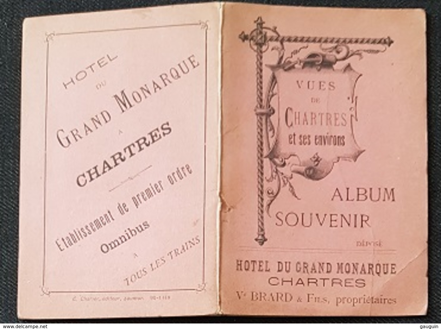 CHARTRES - Recueil De 5 Vues Illustrées - - Edition Hotel Du GD MONARQUE ... (Format 8x12.5) - Chartres