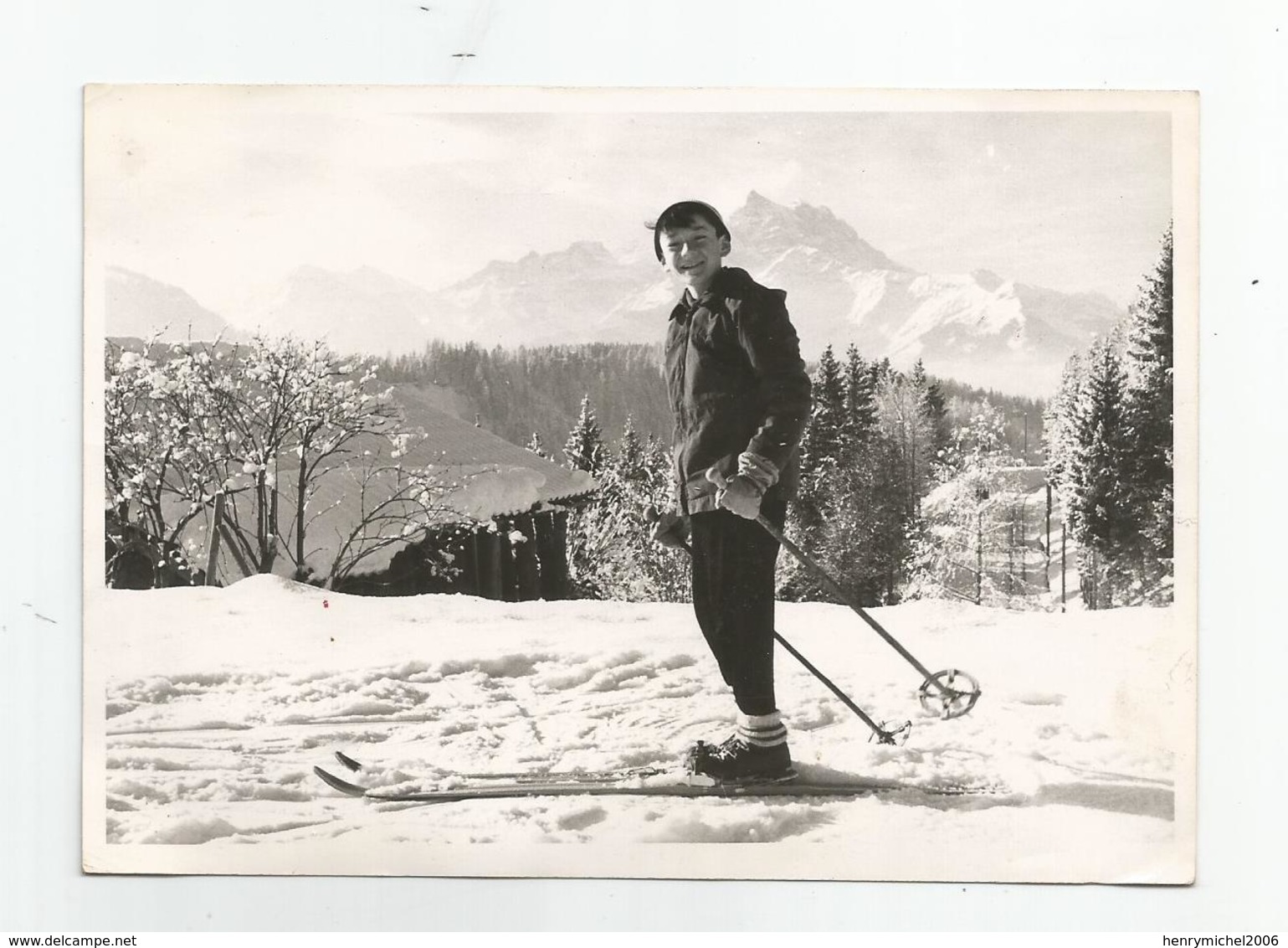 Suisse Vaud Villars Sur Ollon Carte Photo  Ski 1953 - Ollon