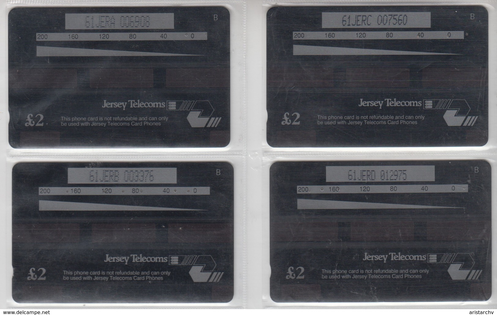 JERSEY 1997 BIRDS OWL FULL SET OF 4 PHONE CARDS - Gufi E Civette