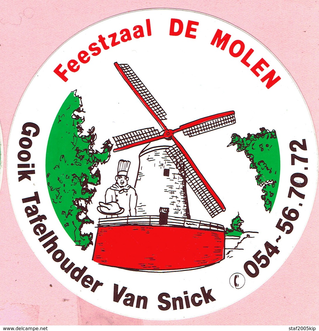 Sticker - Feestzaal DE MOLEN - Gooik Tafelhouder Van Snick - Stickers