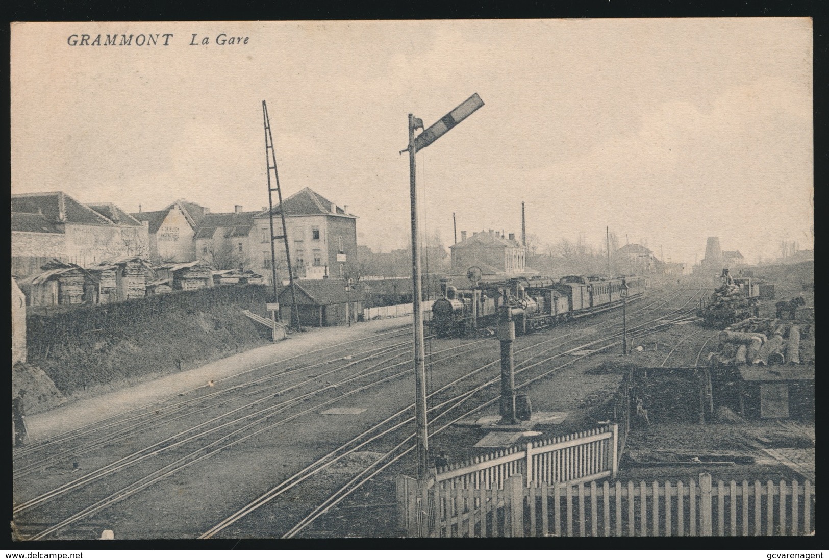 GRAMMONT  LA GARE   MET STOOMTREIN AVEC TRAIN A VAPEUR - Geraardsbergen