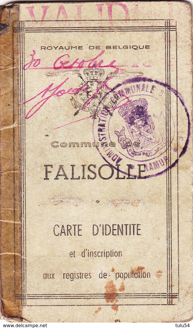 Falisolle  Ancienne Carte D'identité - Collezioni