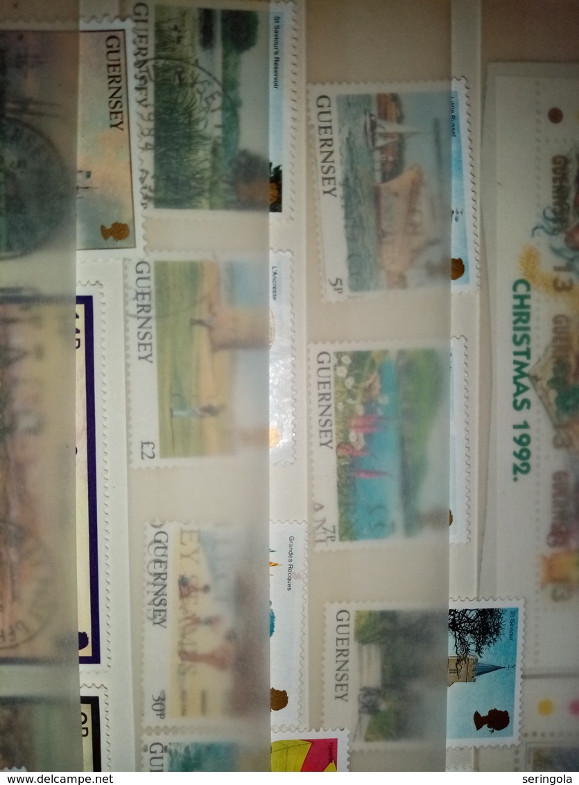 Lot Stamps GUERNSEY - Sammlungen (ohne Album)