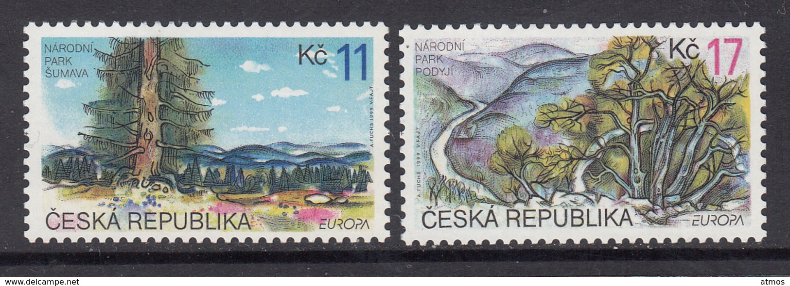 Czech Republic MNH Michel Nr 215/16 From 1999 / Catw 2.00 EUR - Ongebruikt