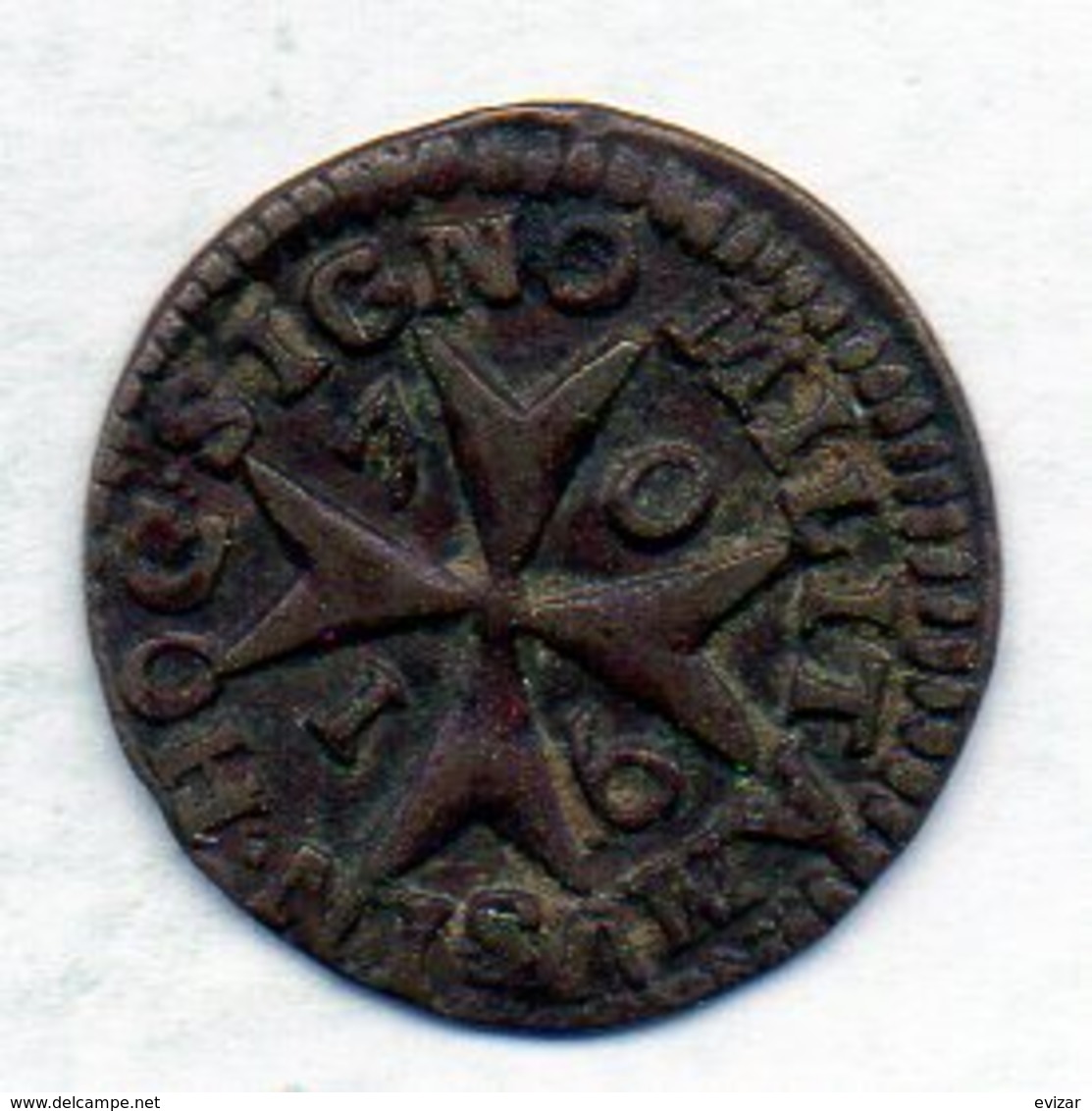 MALTA, 1 Grano, Copper, Year 1760, KM #C1 - Malta