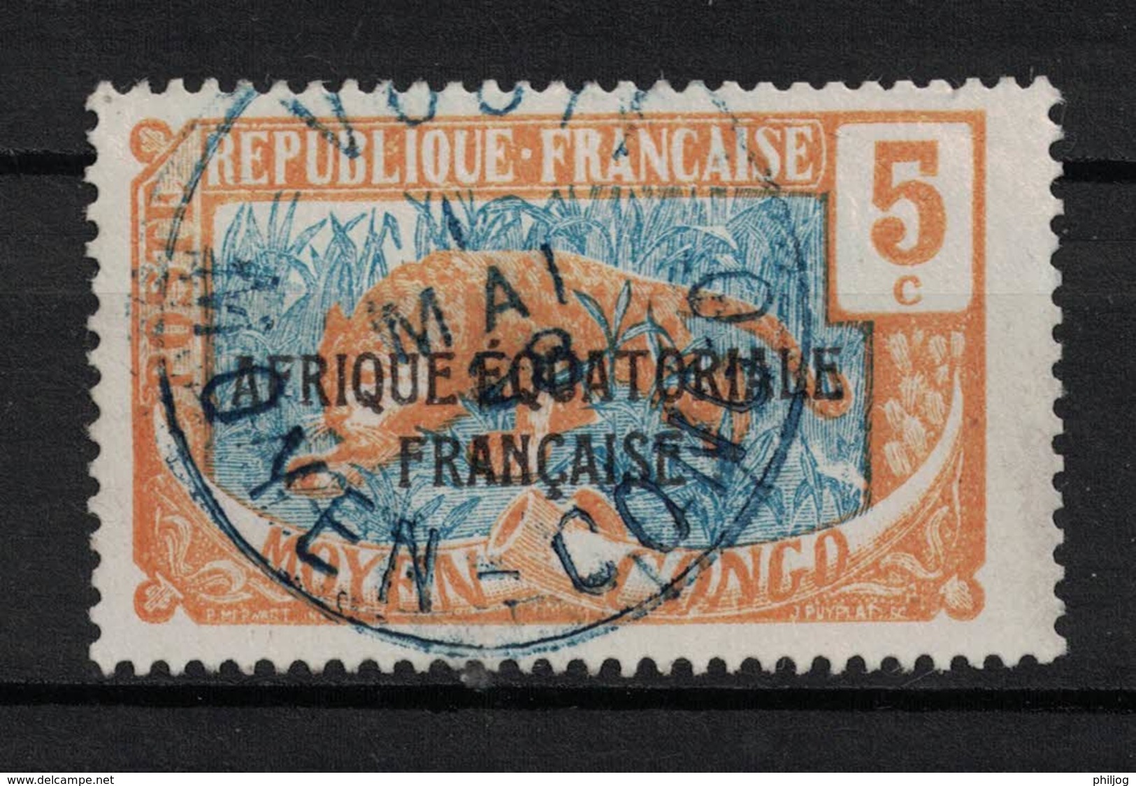 Congo  - Middle Congo - Yvert 75 Oblitéré VOUTI En BLEU - Scott#26 - Usati