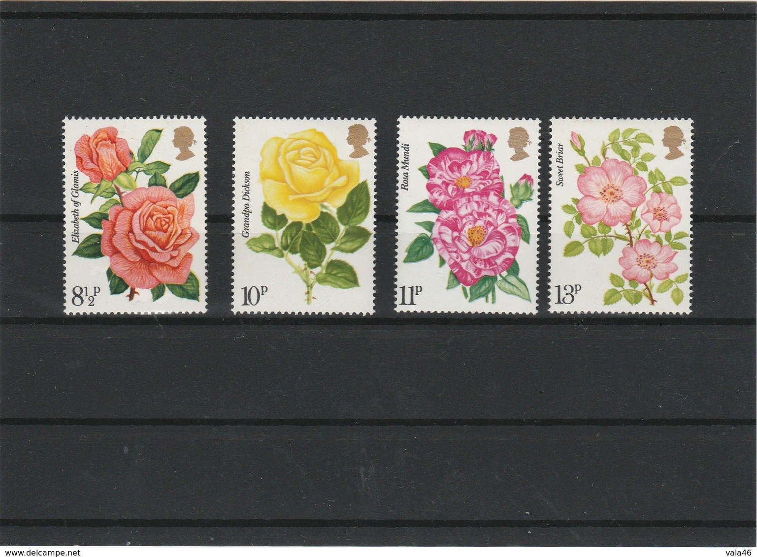 ROSES   ROYAUME -UNI  SERIE  4  VALEURS - Rosen