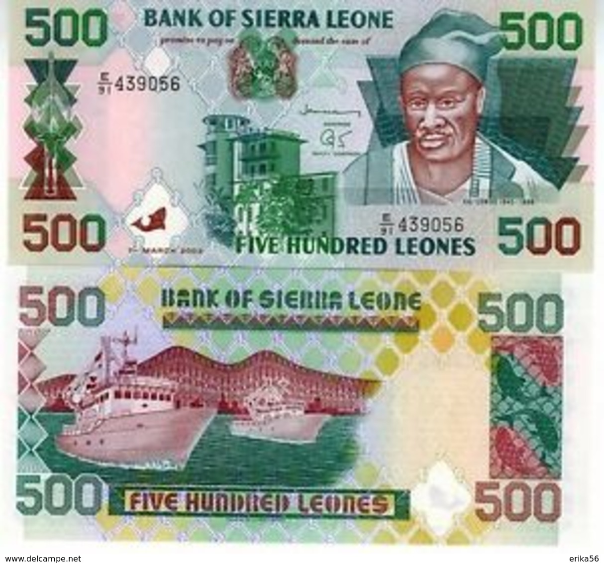 BILLET SIERRA LEONE 500 LEONE - Sierra Leone