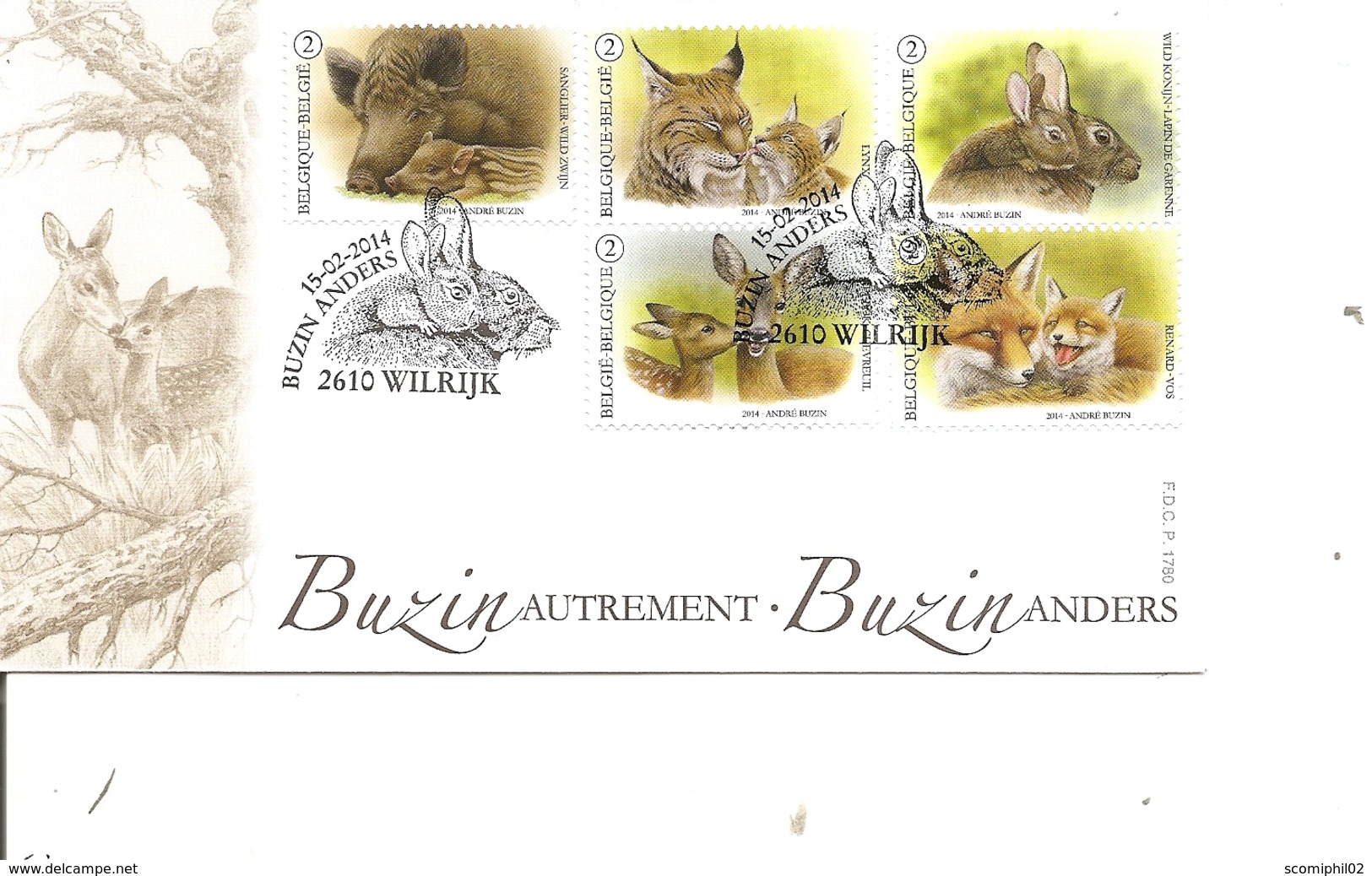 Belgique - Buzin - Animaux ( FDC De 2014 à Voir) - 2011-2014