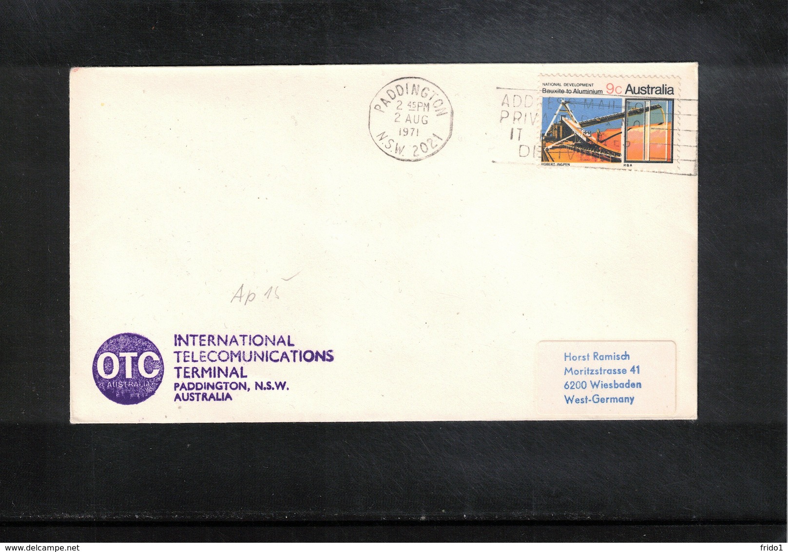 Australia 1971 Space / Raumfahrt Apollo 15 International Telecomunications Terminal Paddington Interesting Cover - Oceania