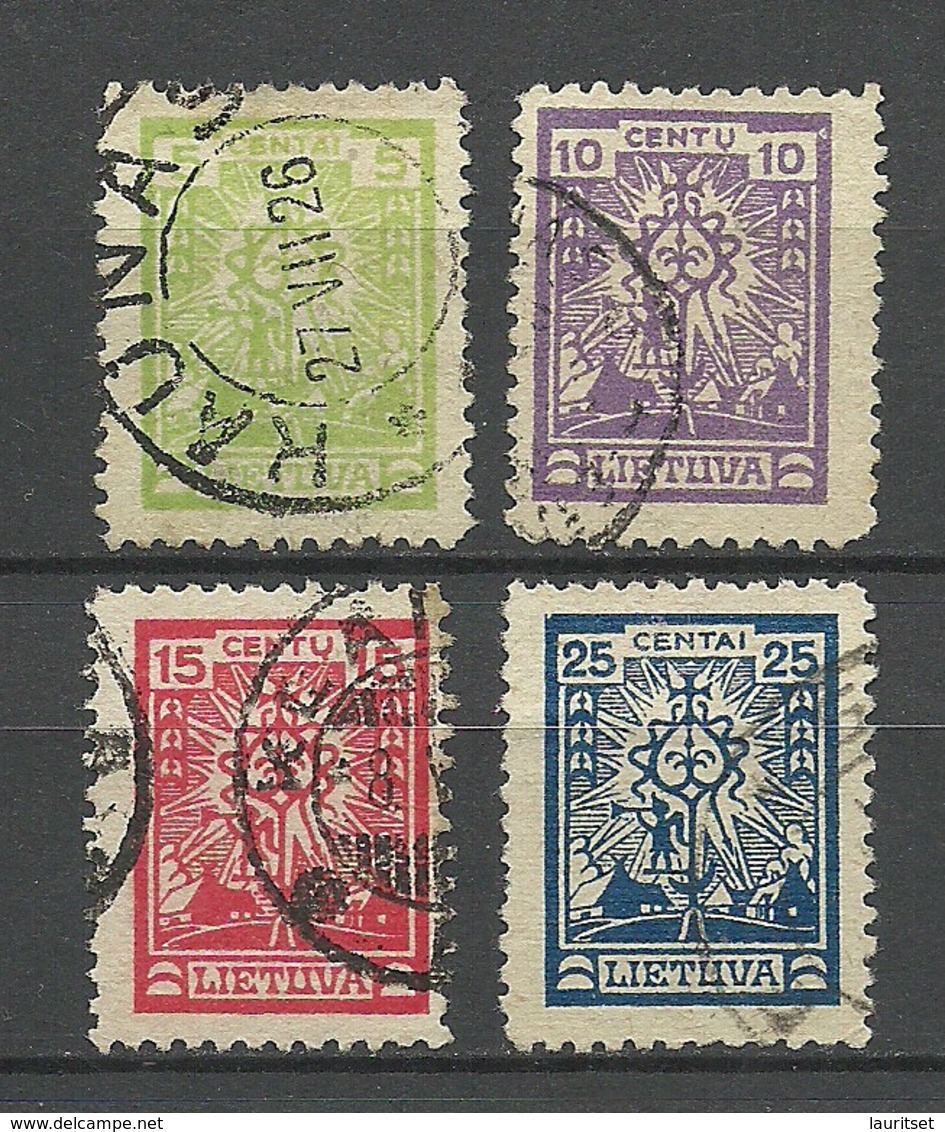 LITAUEN Lithuania 1923 Michel 216 - 219 O - Litauen