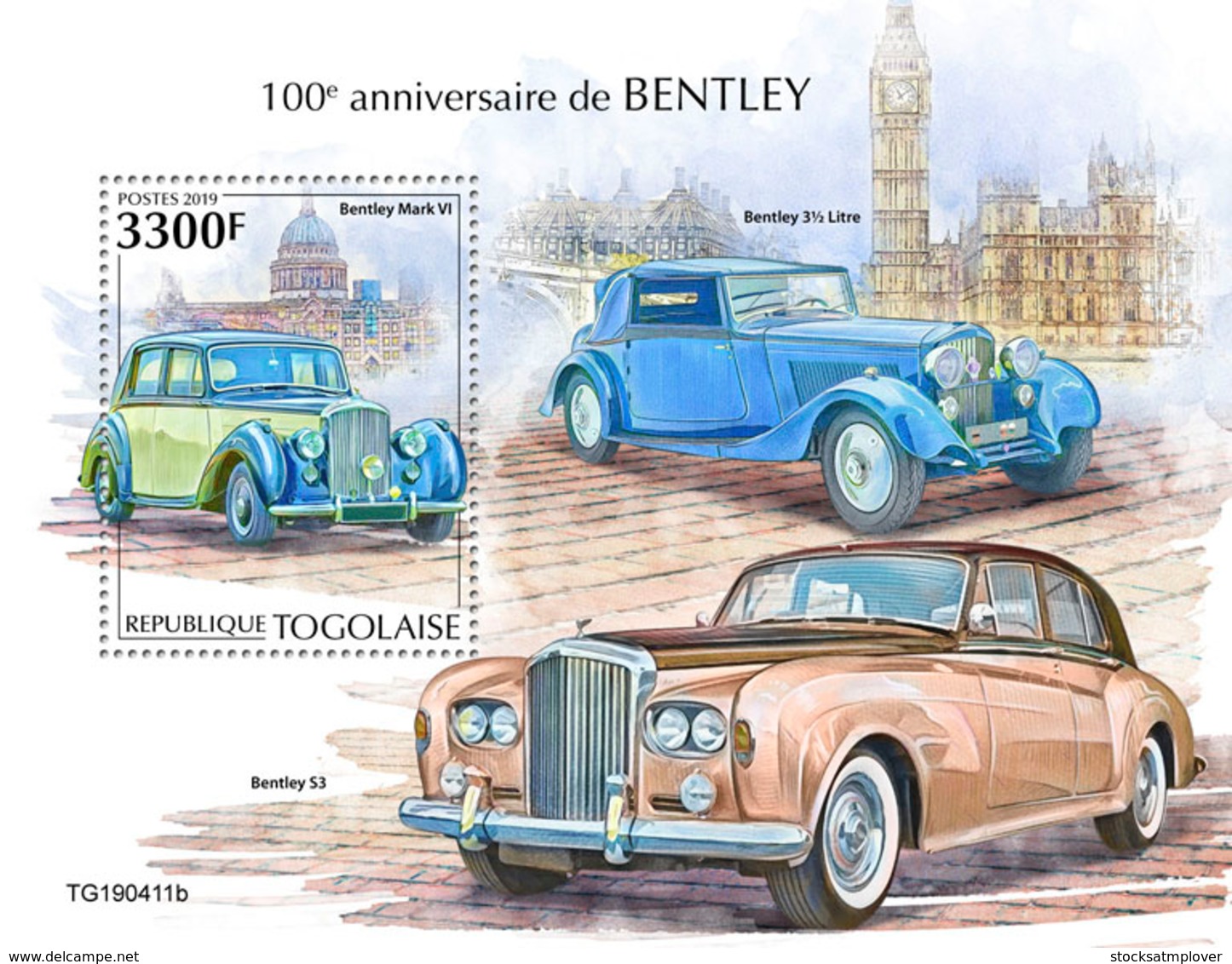 Togo 2019   Bentley  Cars   S201911 - Togo (1960-...)