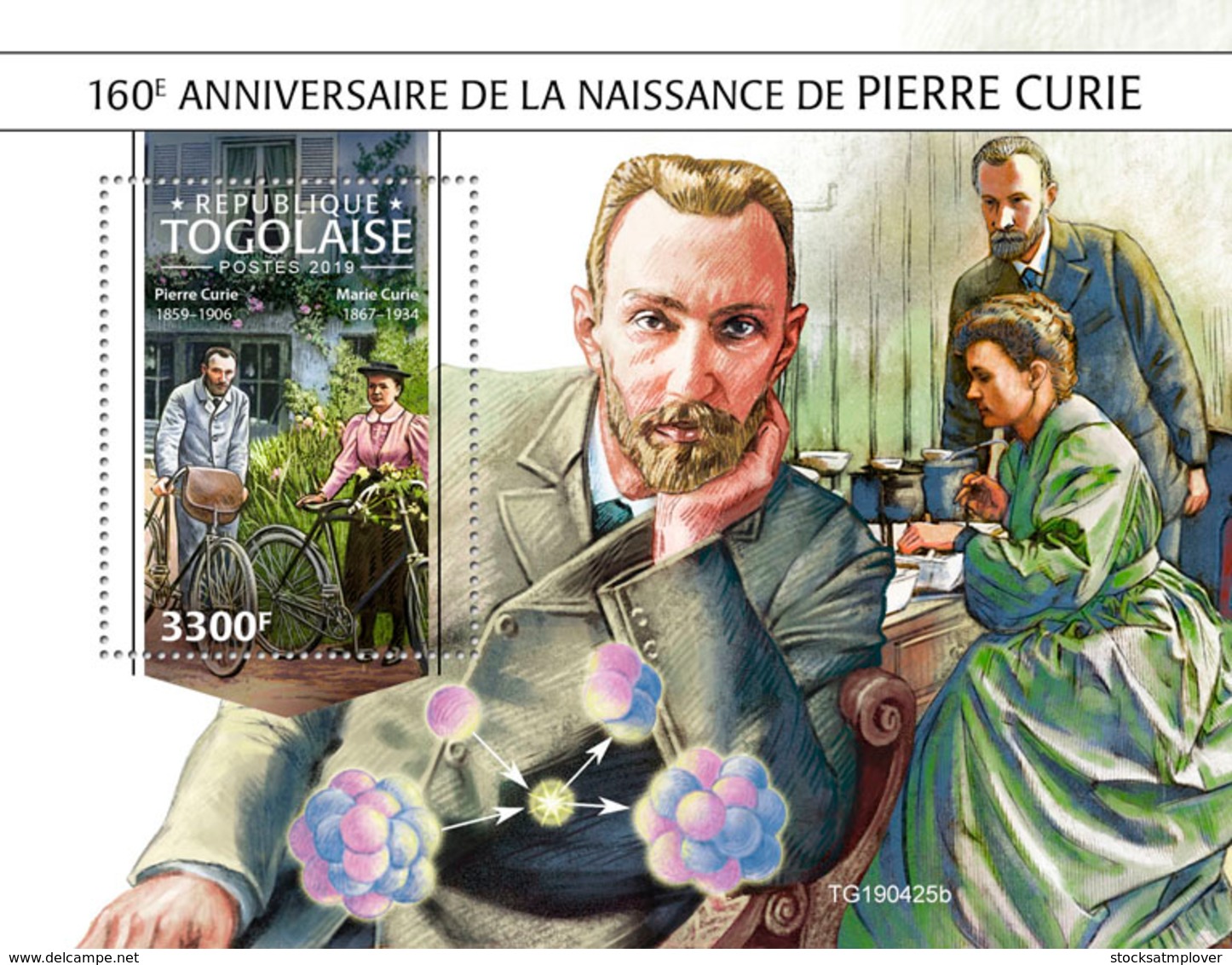 Togo 2019 Pierre Curie ,Marie Curie ,Nobel Prize In Physics  S201911 - Togo (1960-...)