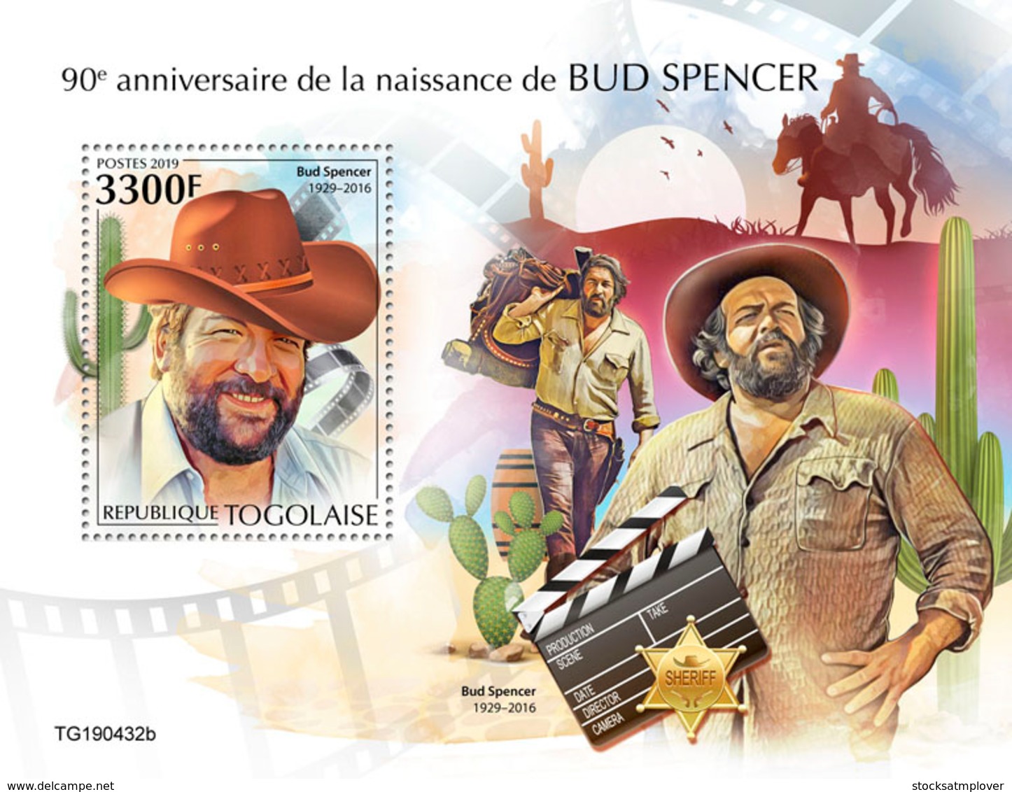 Togo 2019   Bud Spencer  ,actor Of Italy   S201911 - Togo (1960-...)