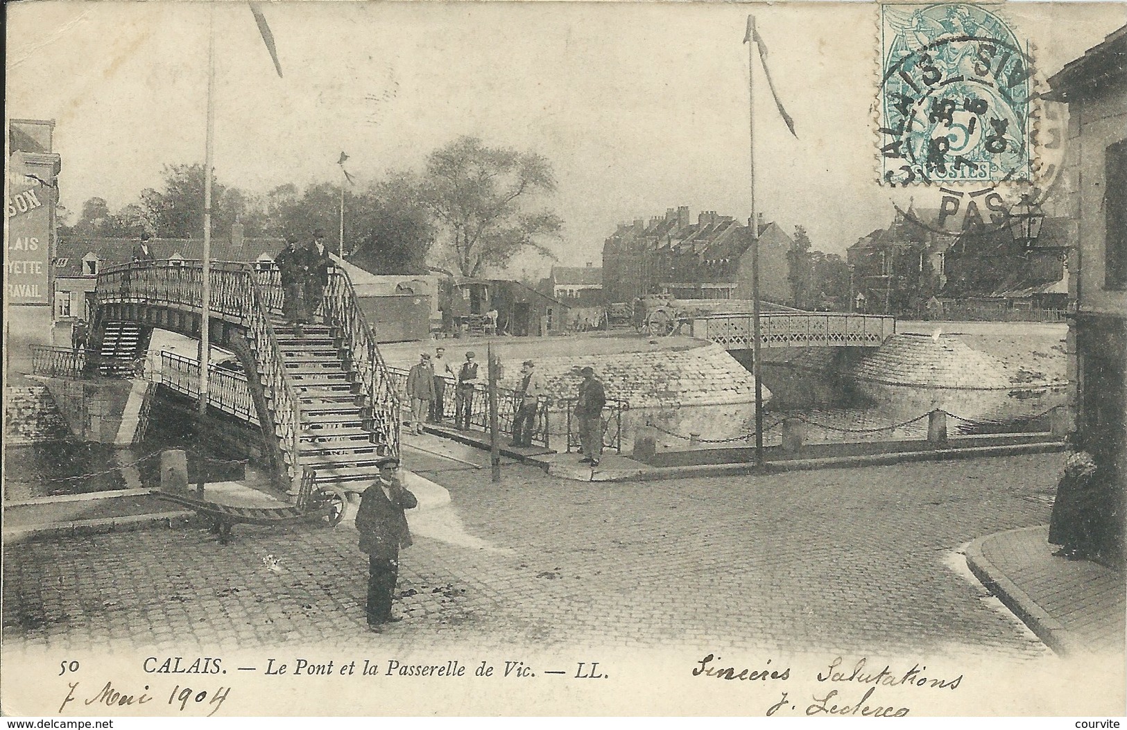 Calais - Le Pont Et La Passerelle De Vic - Calais