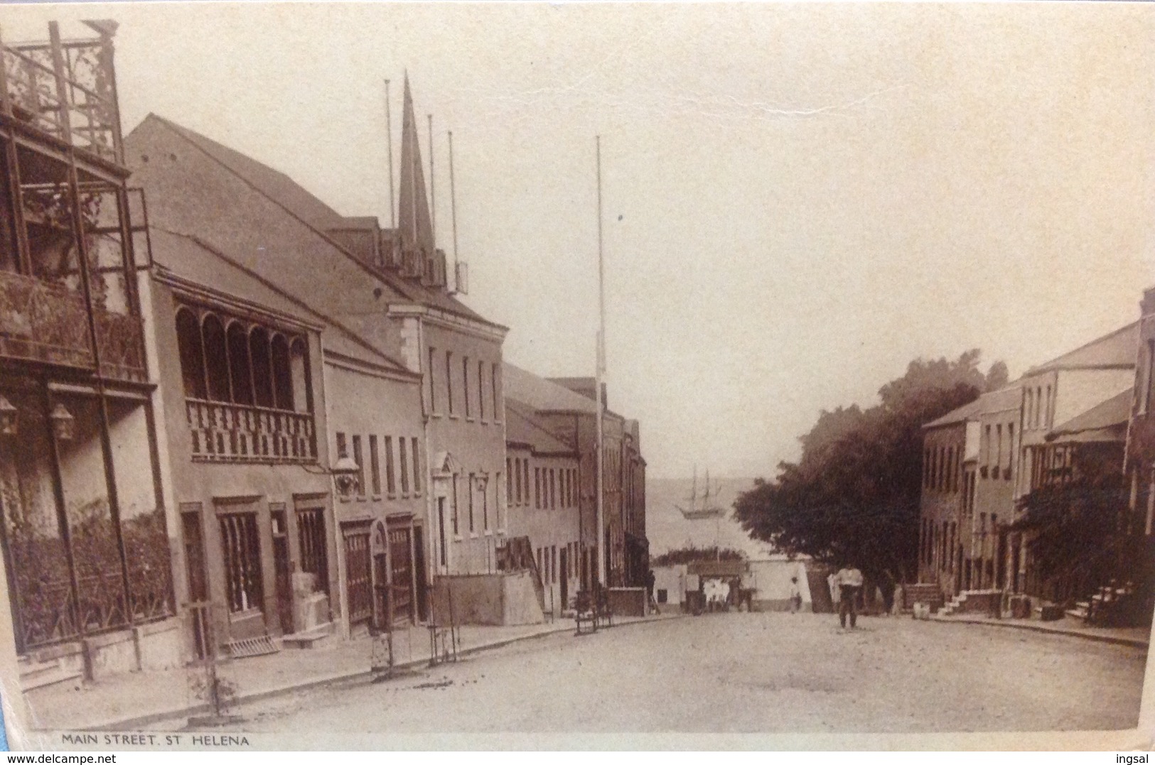 St. Elena.....JAMESTOWN........Main Street... Ca. 1930's. Unused - Saint Helena Island