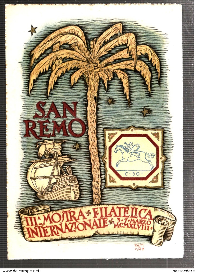 26800 - MOSTRA SAN REMO  48 - 1946-60: Marcophilie