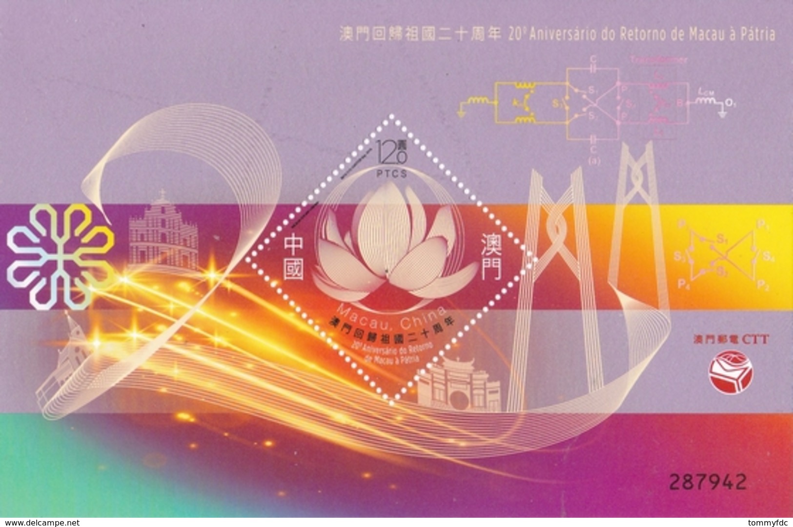 Macau 2019 20th Anniversary Of The Reunification Of Macao With The Motherland Souvenir Sheet - Unused Stamps