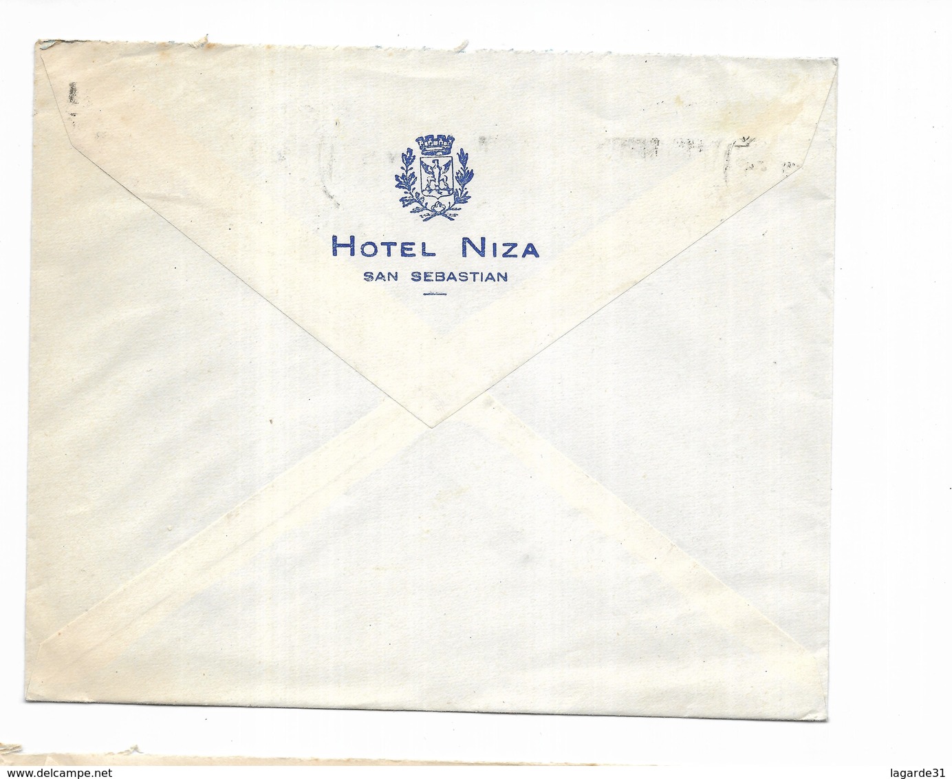 1955 ESPAGNE MAGNIFICA PLAYA HOTEL NIZA SAN SEBASTIAN - Máquinas Franqueo (EMA)