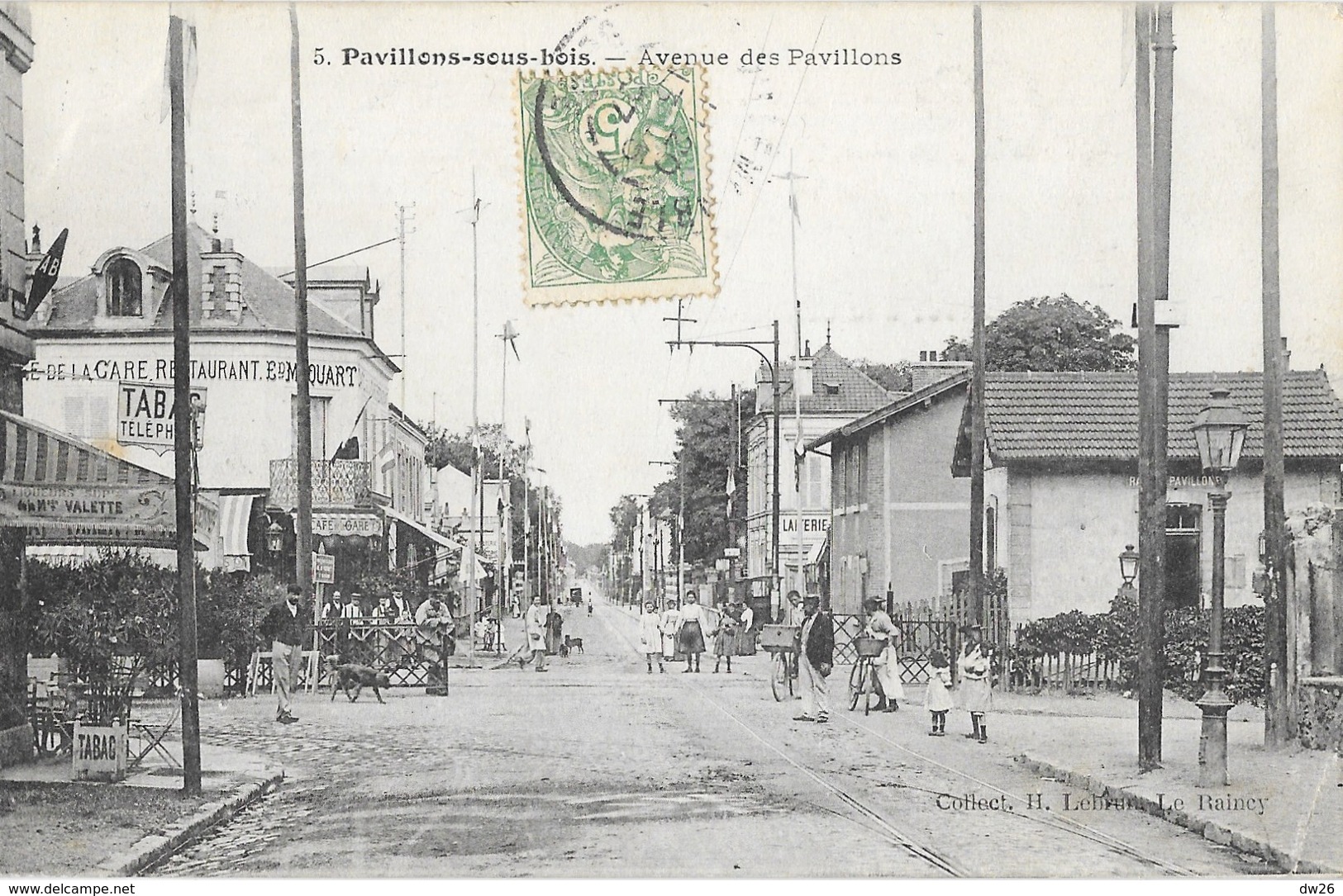 Les Pavillons-sous-Bois - Avenue Des Pavillons, Passage à Niveau, Café De La Gare, Restaurant - Collection H. Lebrun - Les Pavillons Sous Bois