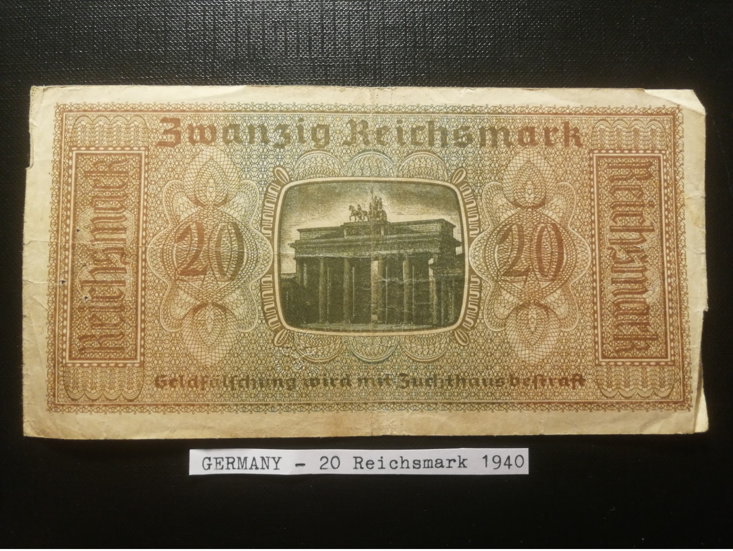 ALLEMAGNE/Germany - (NAZIE/Nazi) - 20 Reichsmark 1940 - Tweede Wereldoorlog