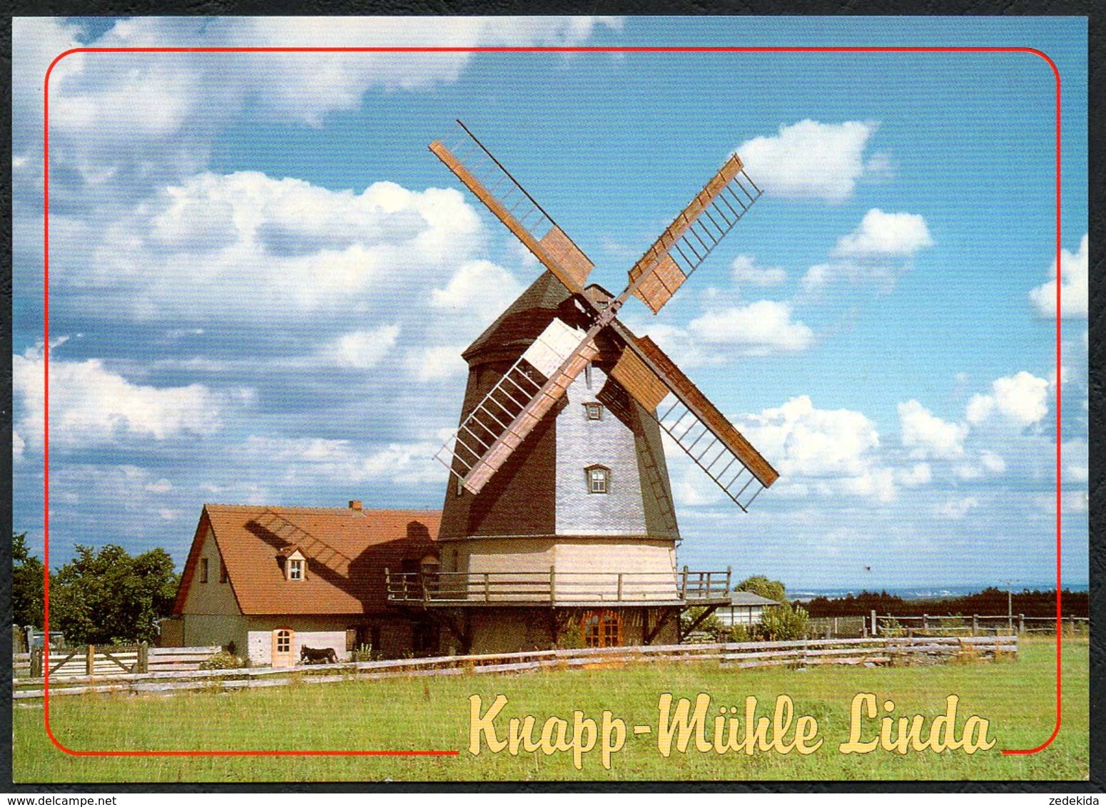 D2240 - TOP Linda Bei Neustadt - Knapp Mühle Windmühle - Verlag Bild Und Heimat Reichenbach - Qualitätskarte - Neustadt / Orla