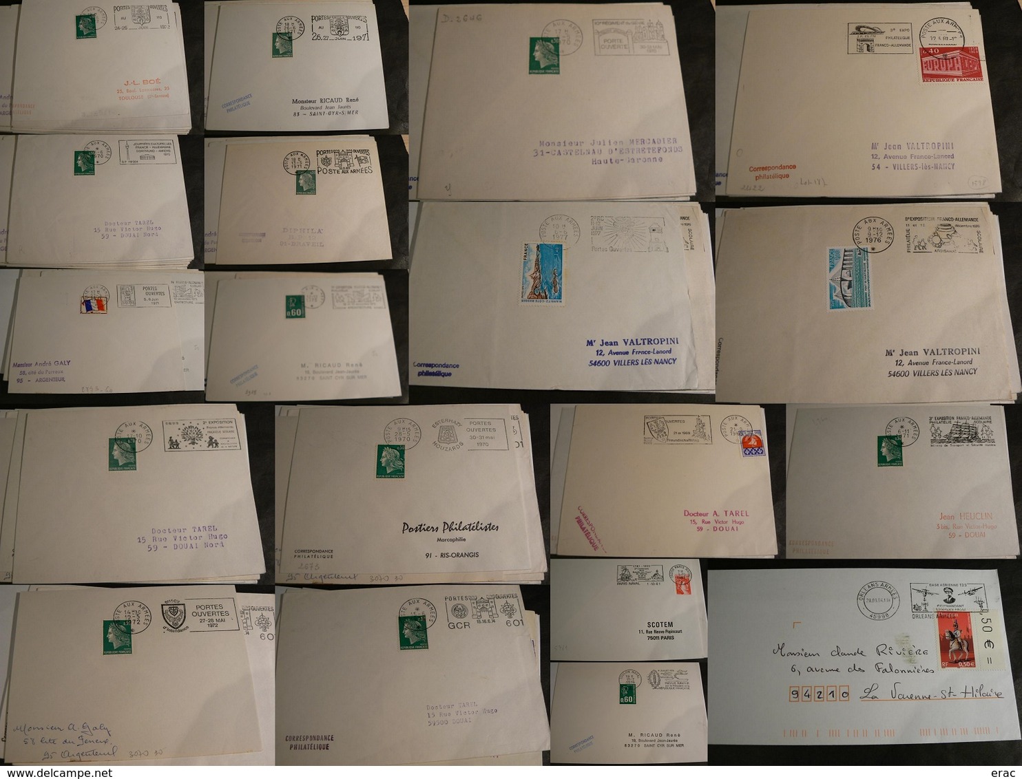 France - Lot De 19 Enveloppes Avec Flammes Poste Aux Armées - Naval - Collections (sans Albums)