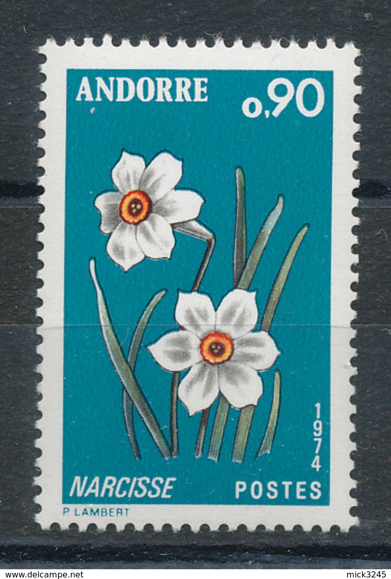 Andorre N°236** Fleur - Narcisse - Neufs