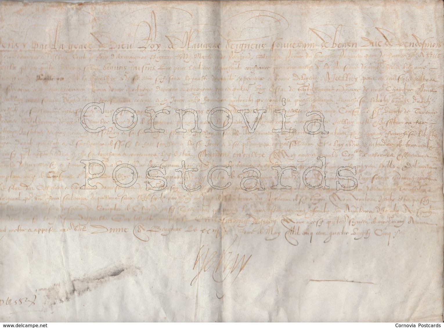 King Henry Of Navarre To François De Saint-Ours, Lettres De Gentilhomme, 23 May 1585 - Documenti Storici