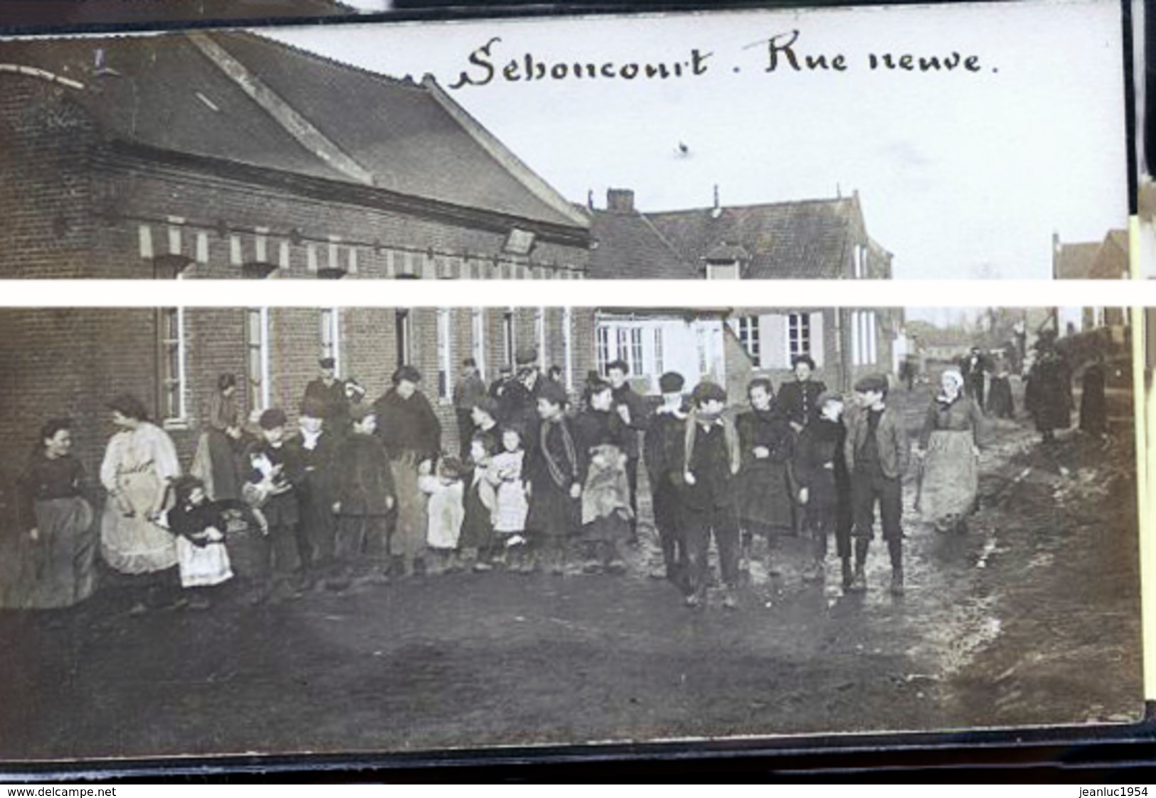 SEBONCOURT RUE NEUVE PHOTO CARTE - Autres & Non Classés