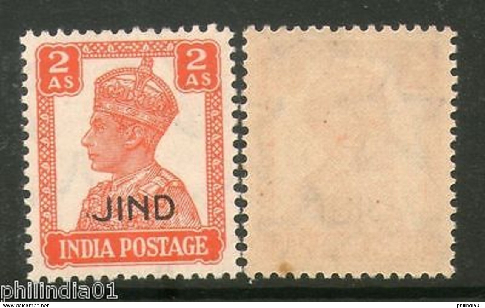 India JIND /JHIND / JEEND State KG VI 2As SG 143 / Sc 171 Postage MNH - Jhind